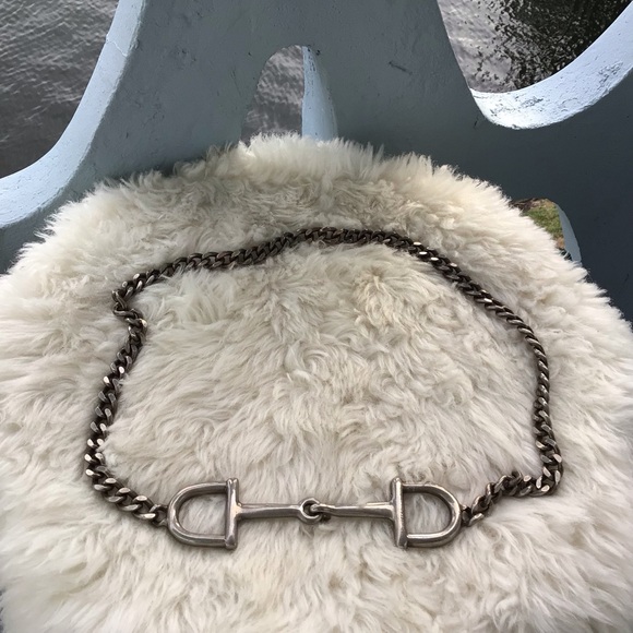 Accessories - Handmade Equestrian Heavy Chain Link and Stirrup Slip Hook Buckle Metal Belt
